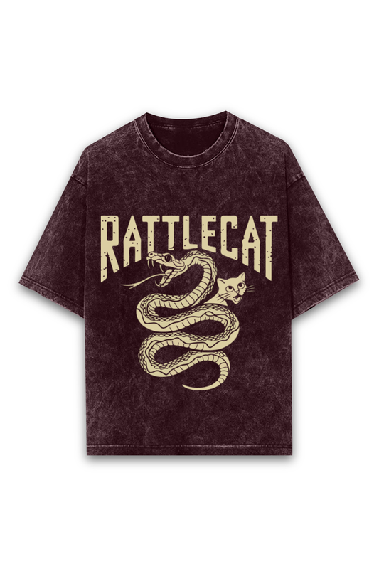 Shaded Oversized T-shirt- Maroon - RattleCat