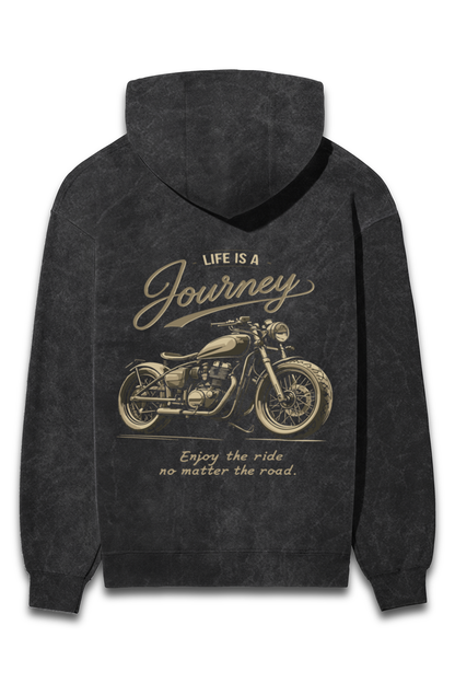 Shaded Hoodie- Black| Life Is A Journey - Rattlecat