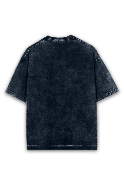 Shaded Oversized T-shirt- Navy Blue- RattleCat